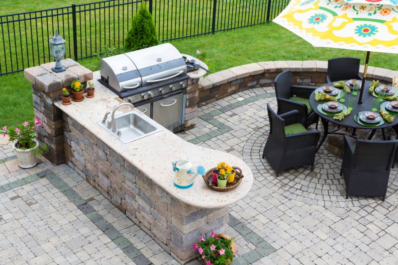 Outdoor Kitchen with Granite Countertops