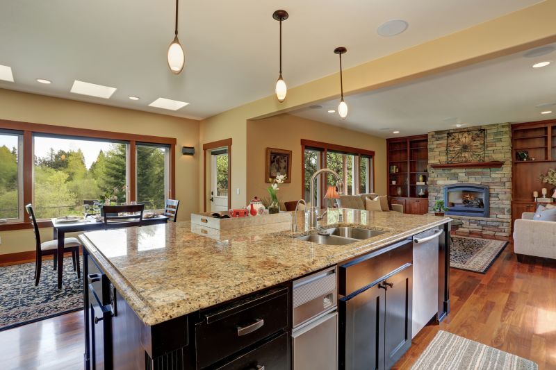 Kitchen with Dual Granite Countertops